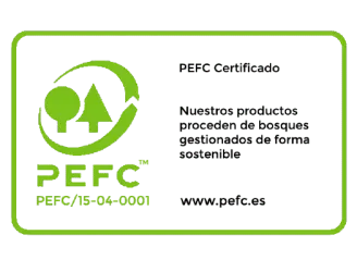 Sello PEFC: nuestros productos proceden de bosques gestionados de forma sostenible