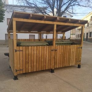 cubrecontenedores de madera 2ud tejado1